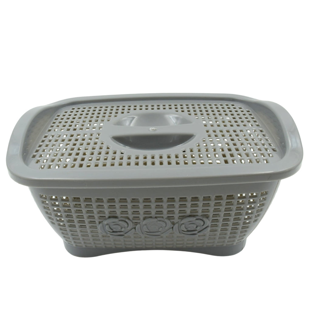 Multi-Use Storage Basket with Lid