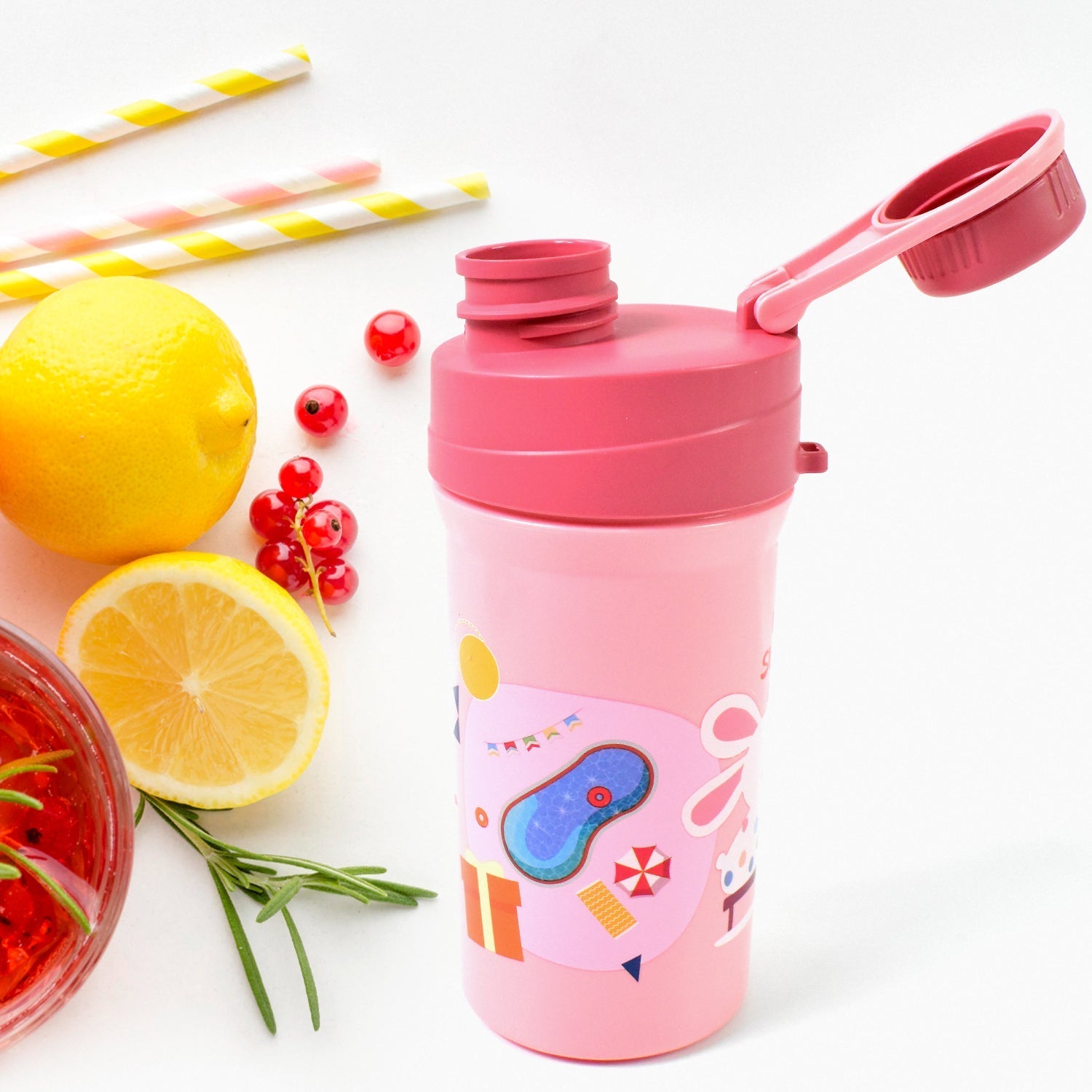 2-Compartment Lunch Box Set - Mix Color