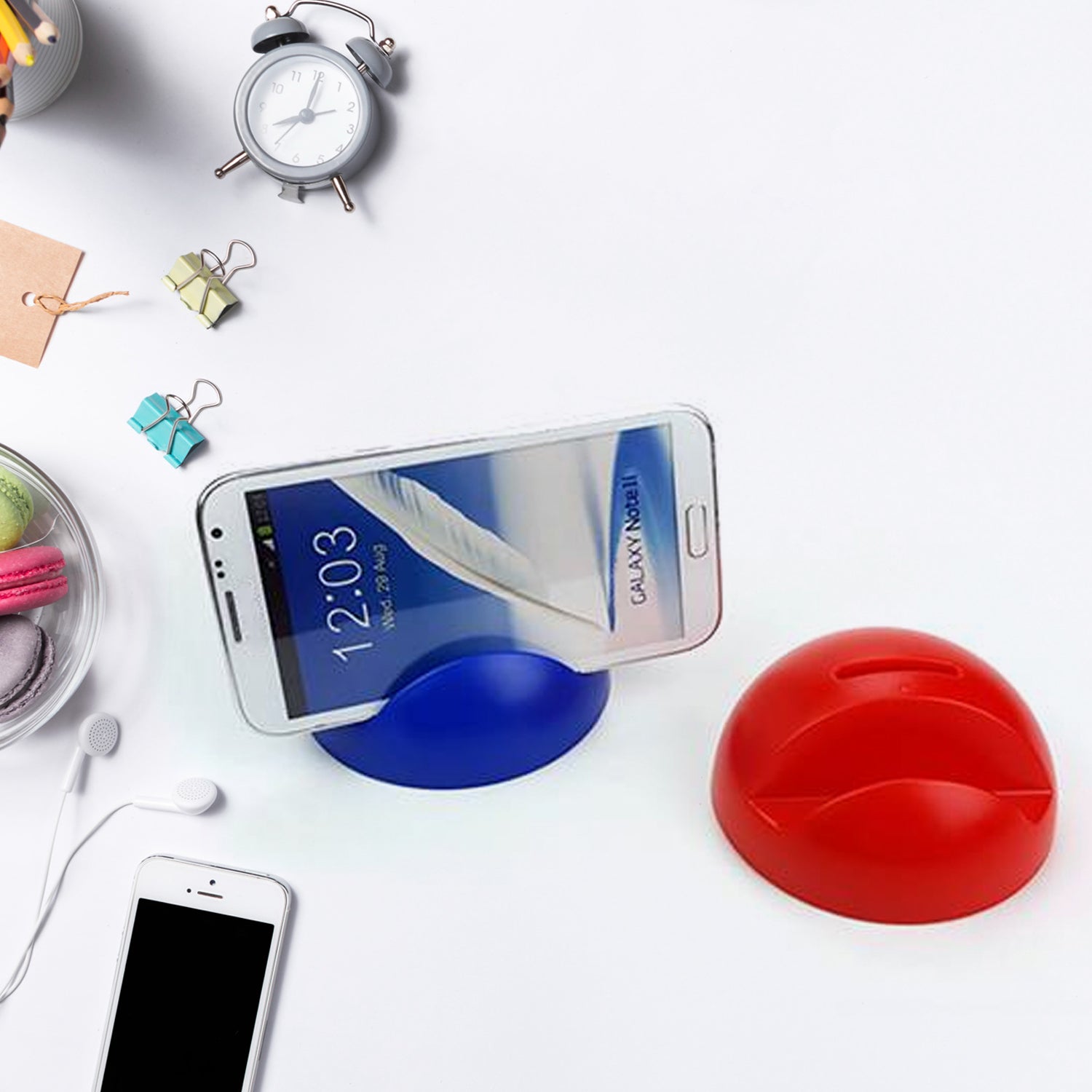 2-in-1 ABS Mobile Stand with Coin Bank