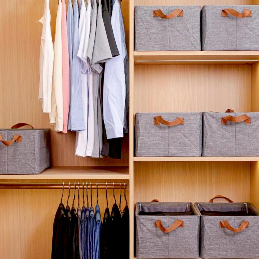 Foldable Cotton Linen Storage Basket