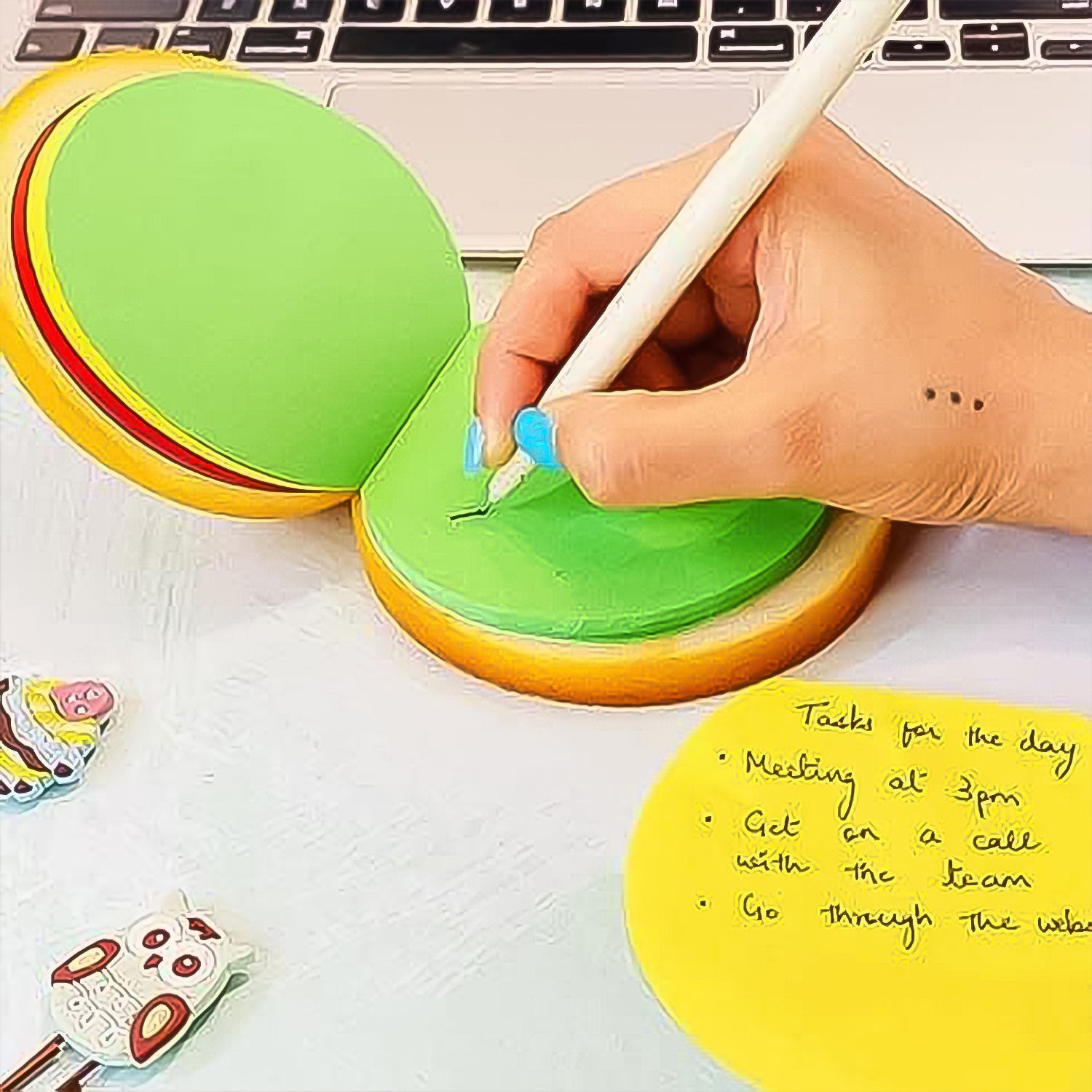 Burger-Shaped Multicolor Sticky Notes