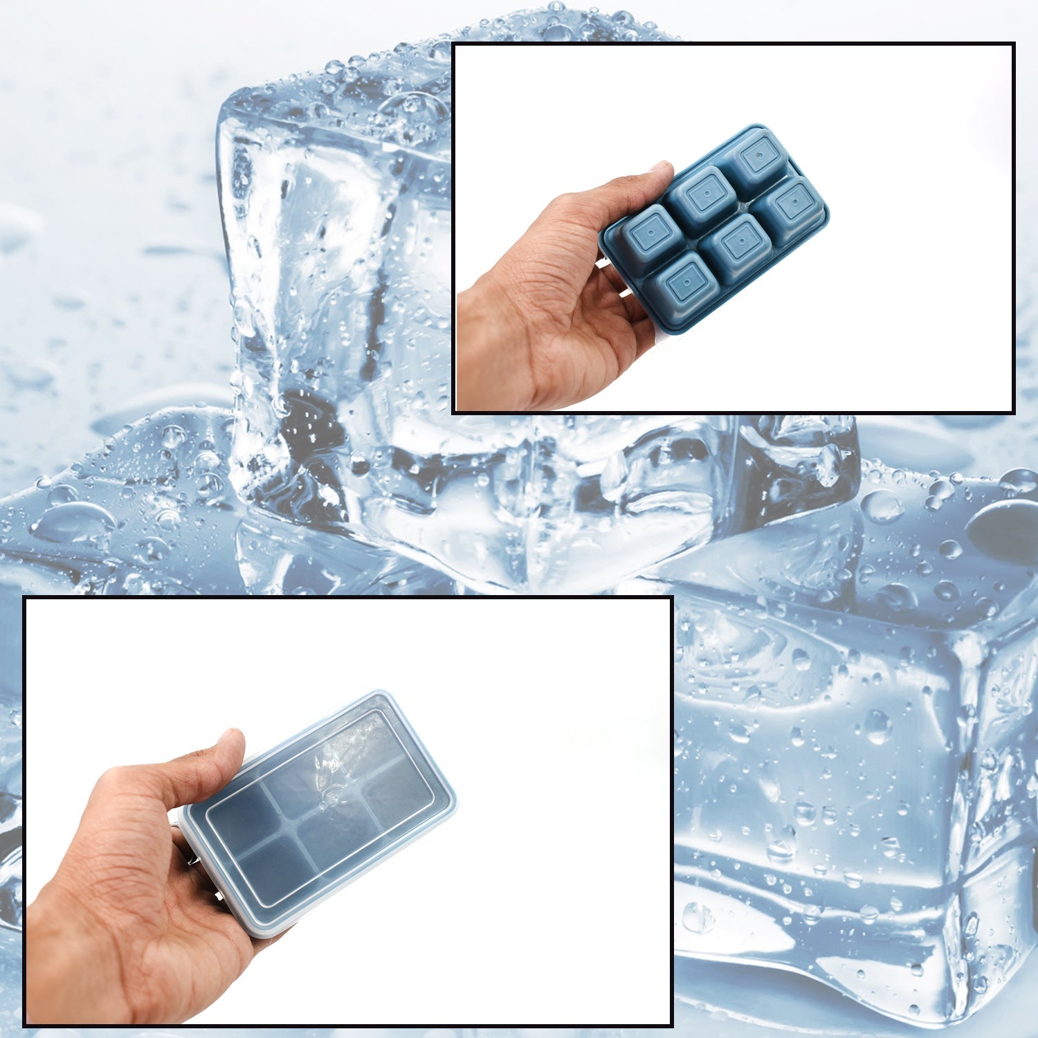 6-Grid Silicone Ice Tray with Box