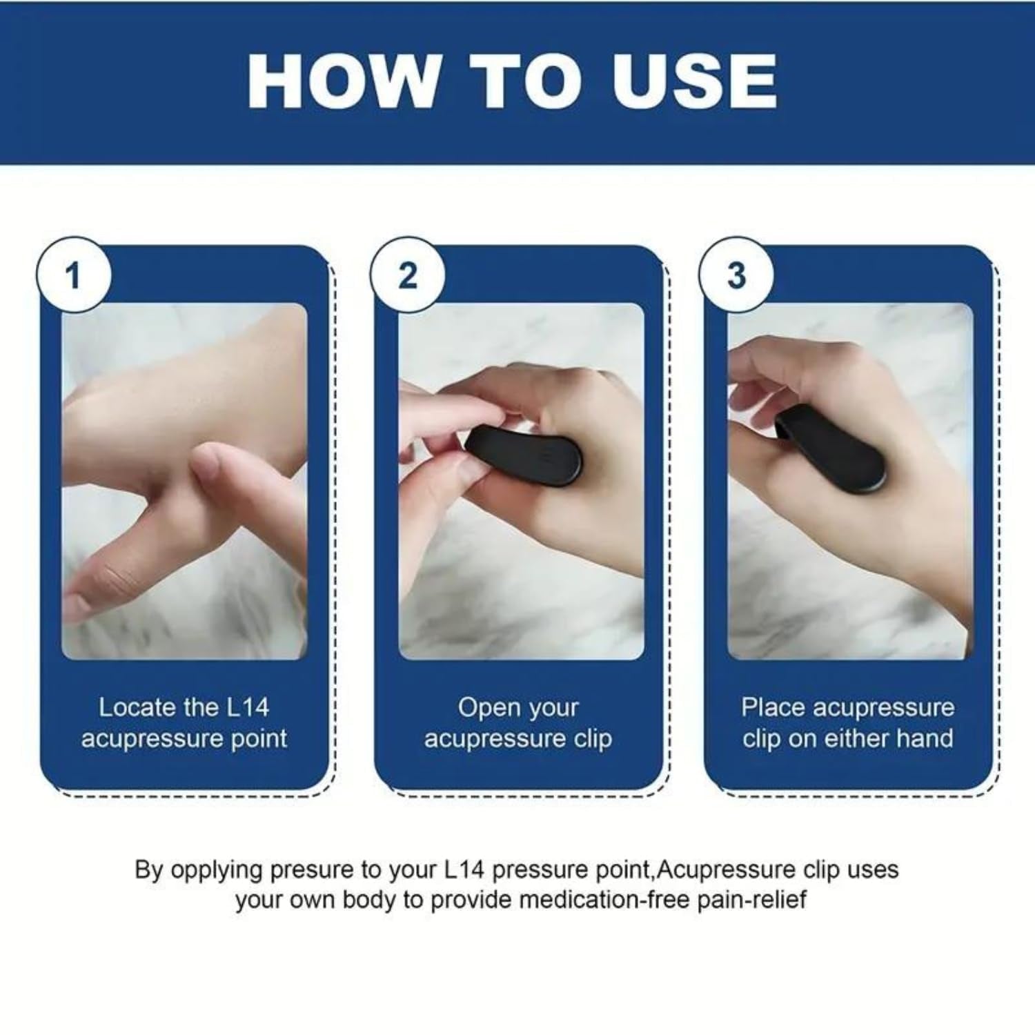 Sugar Control LI4 Acupressure Clip