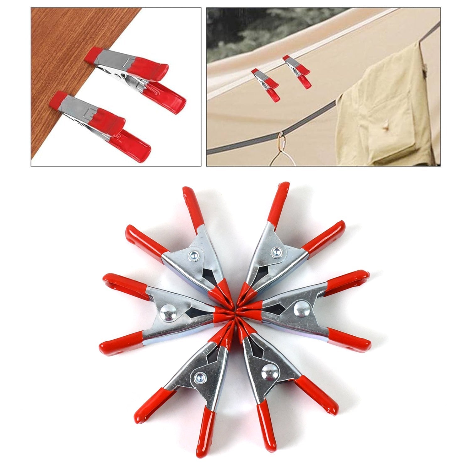 Heavy-Duty Spring Clamps - Set of 6