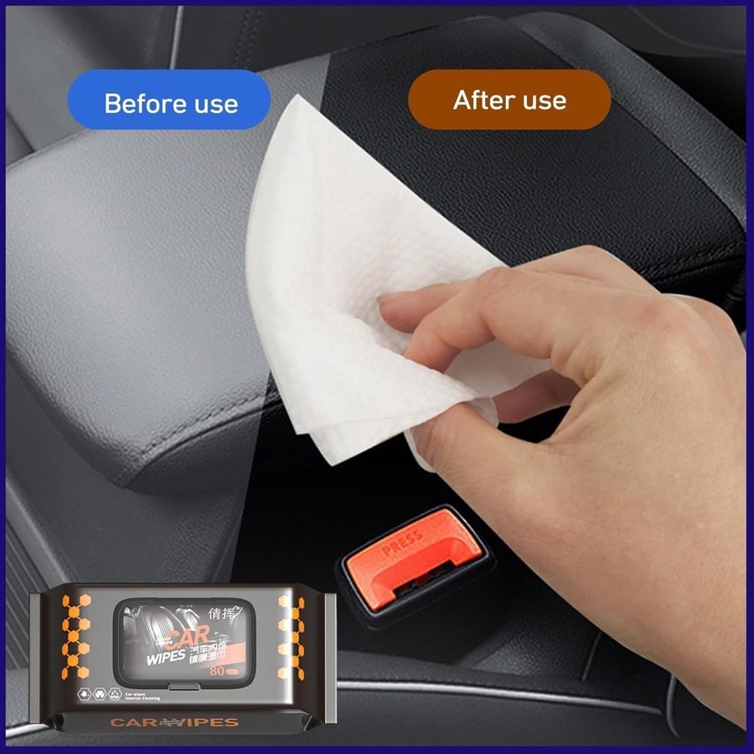 Car Dashboard Scratch Remover Wipes - Set of 80