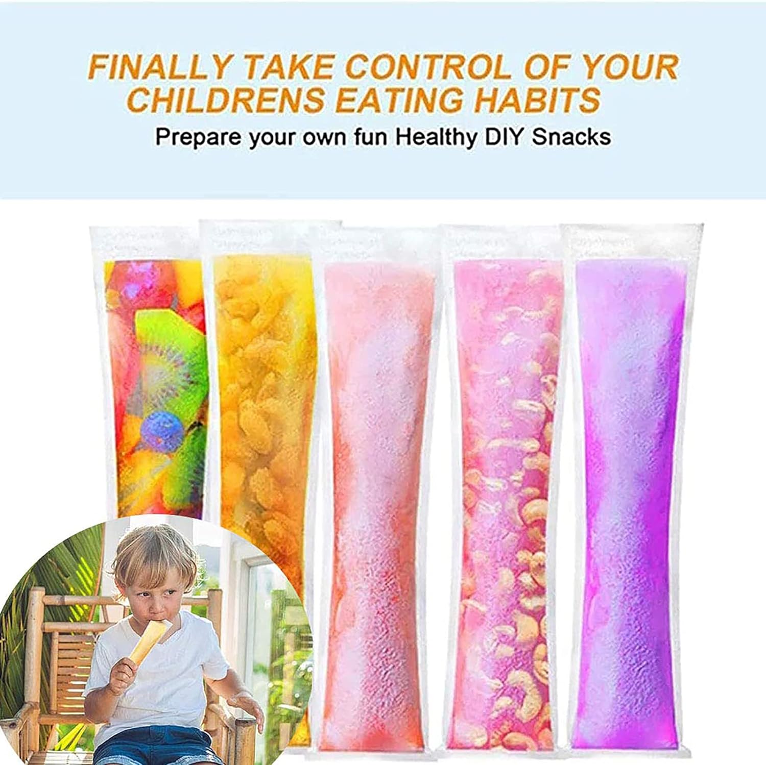 Manual Popsicle Maker with Reusable Molds