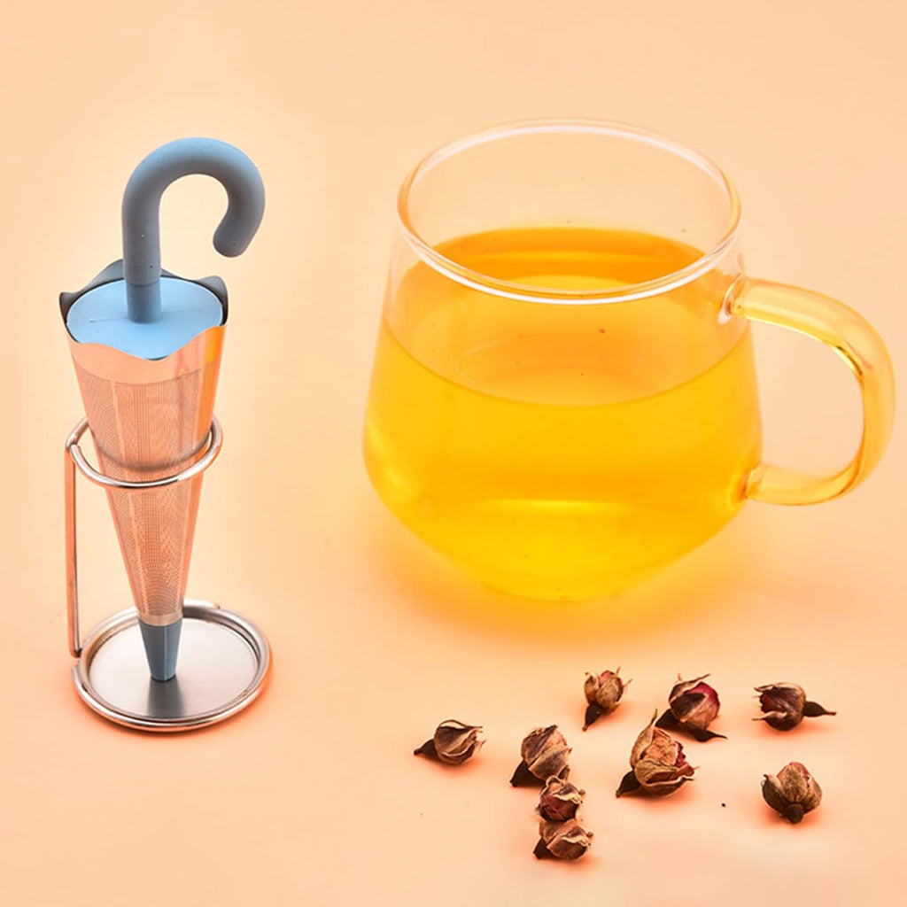 Umbrella Tea Strainer with Stand