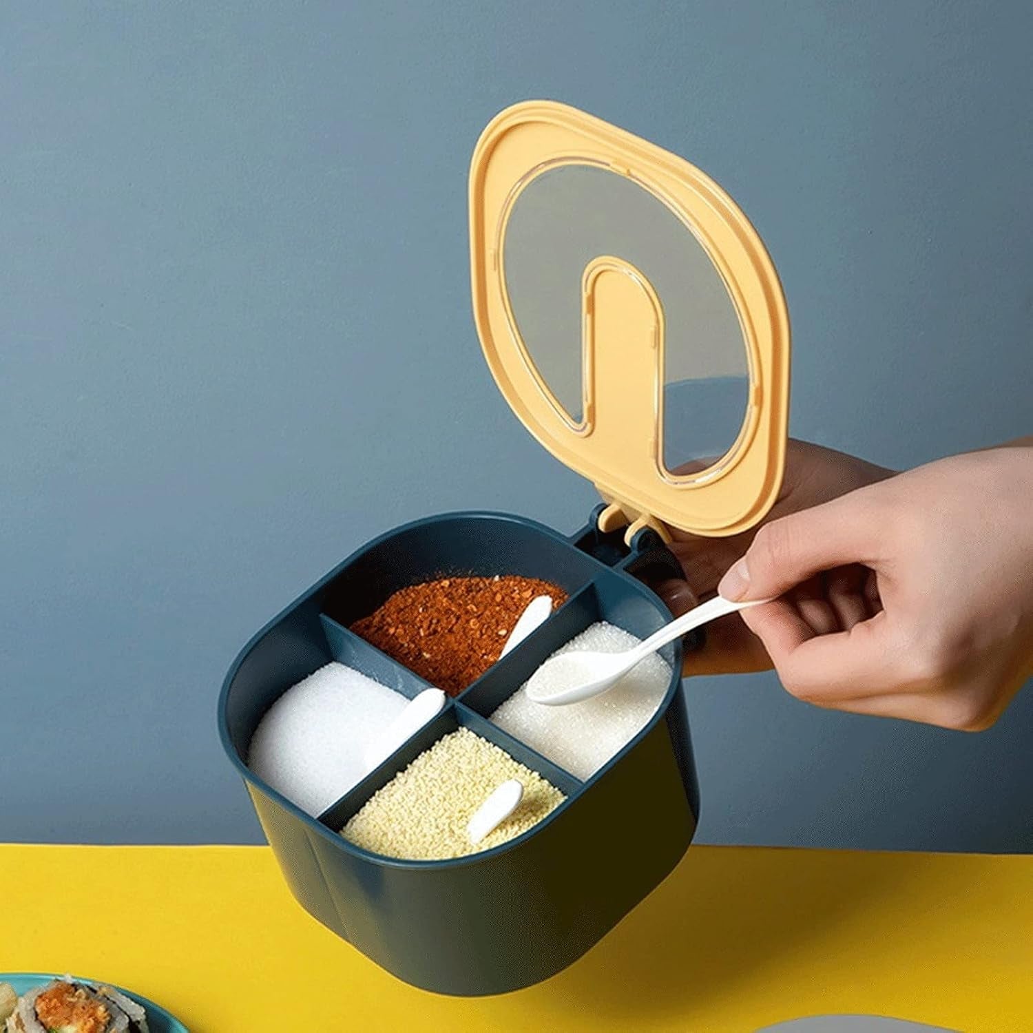 4-Section Masala Box for Kitchen