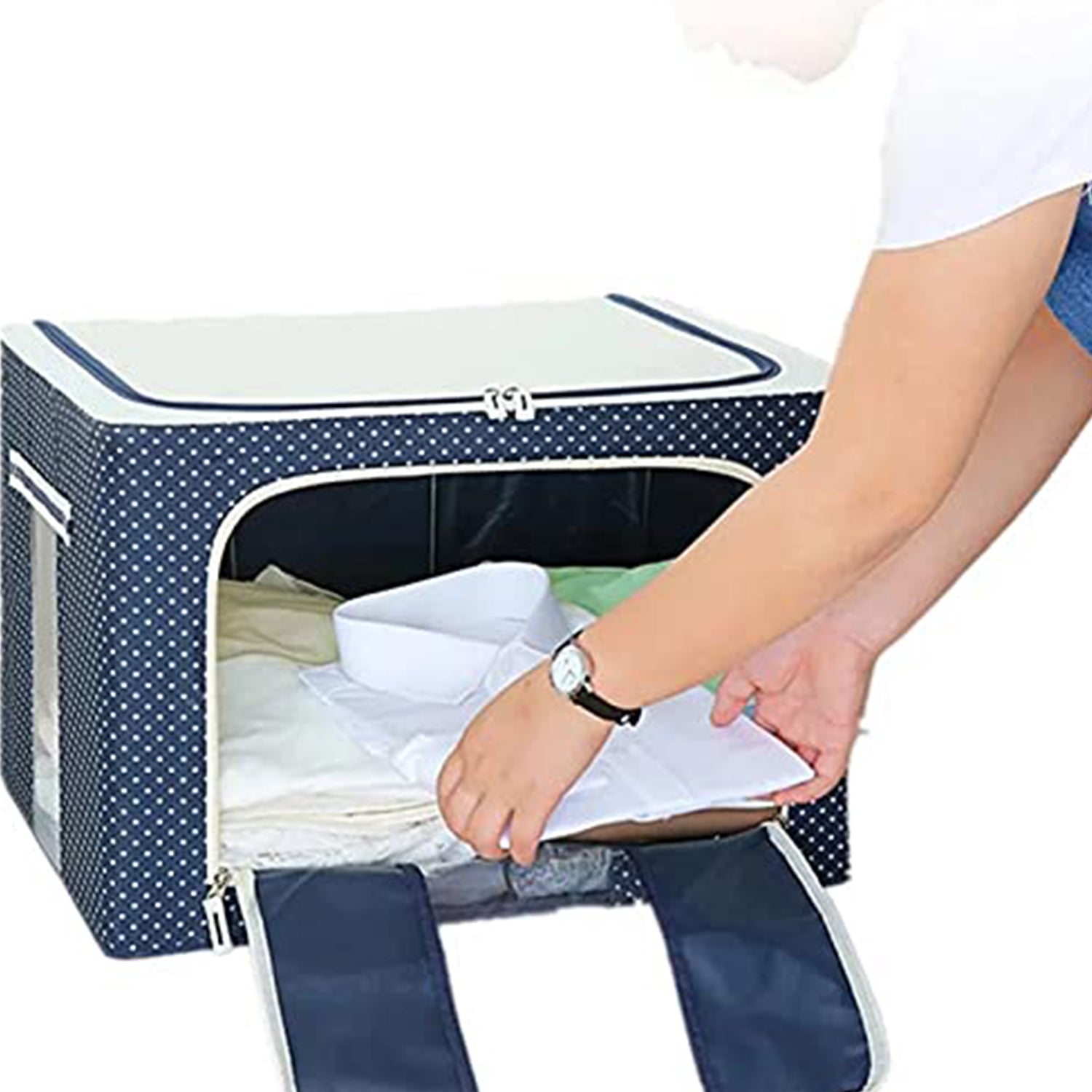 Foldable Steel Clothes Organizer Storage Bag