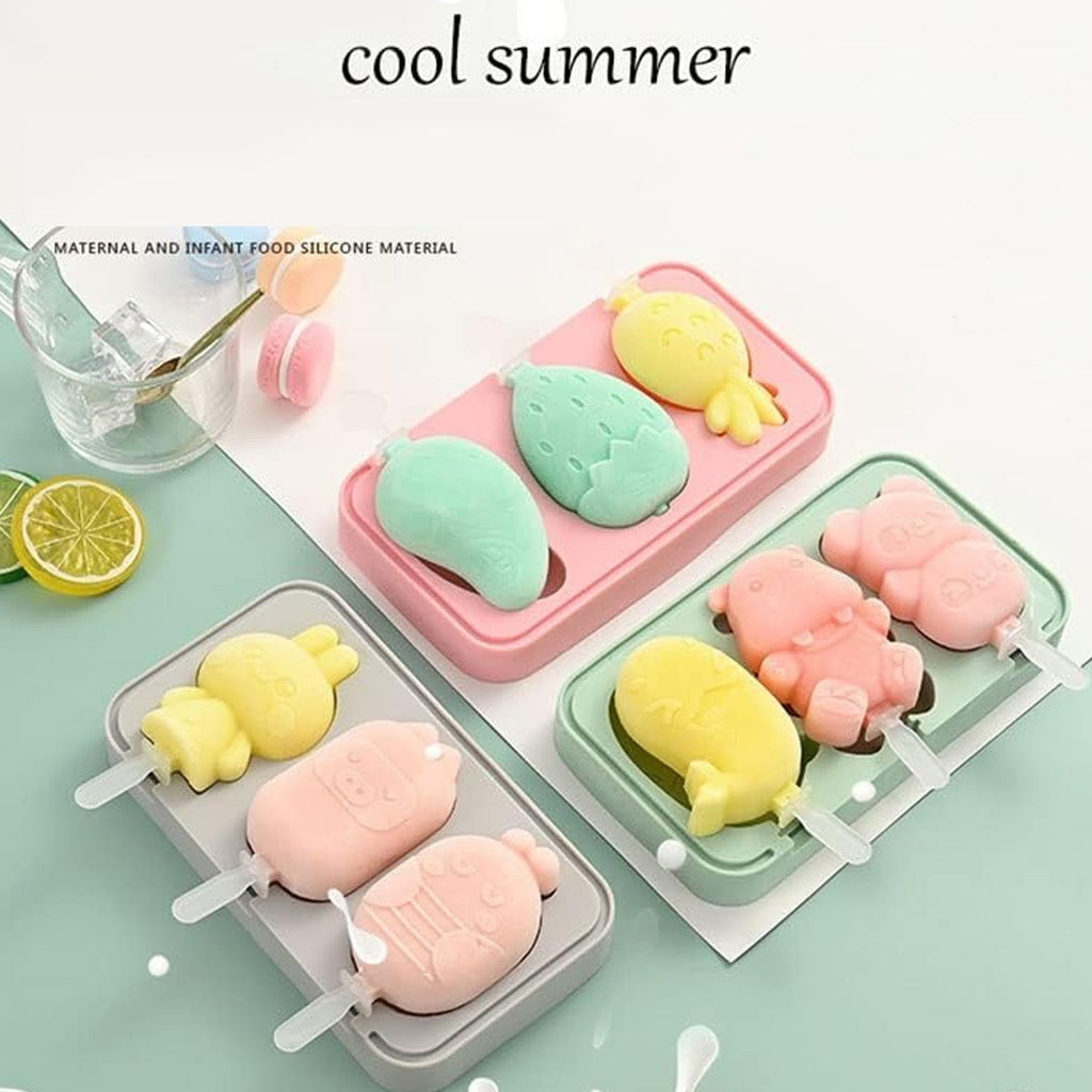 Silicone Popsicle Molds with Lids