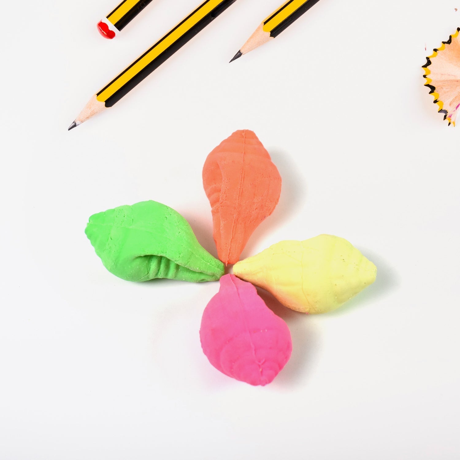 Shankh-Shaped Eraser - Mix Colors
