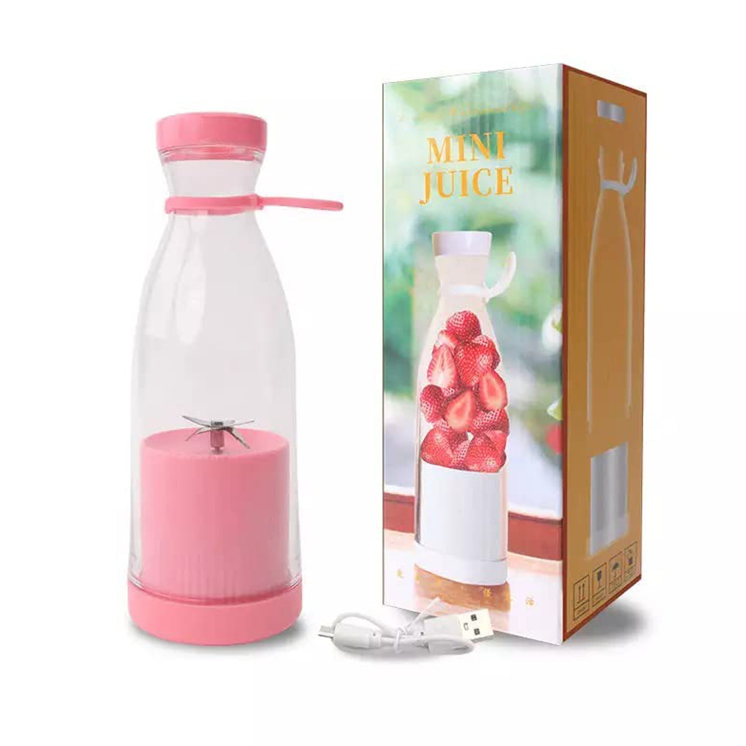 Portable Smoothie Blender 420ml - Multicolor