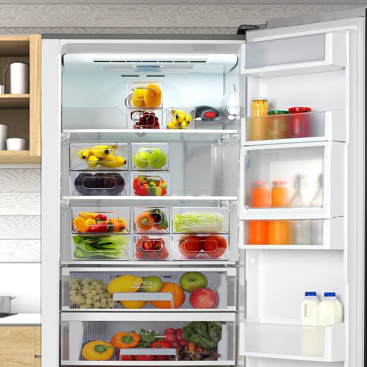 Stackable Fridge Organizers - Set of 2