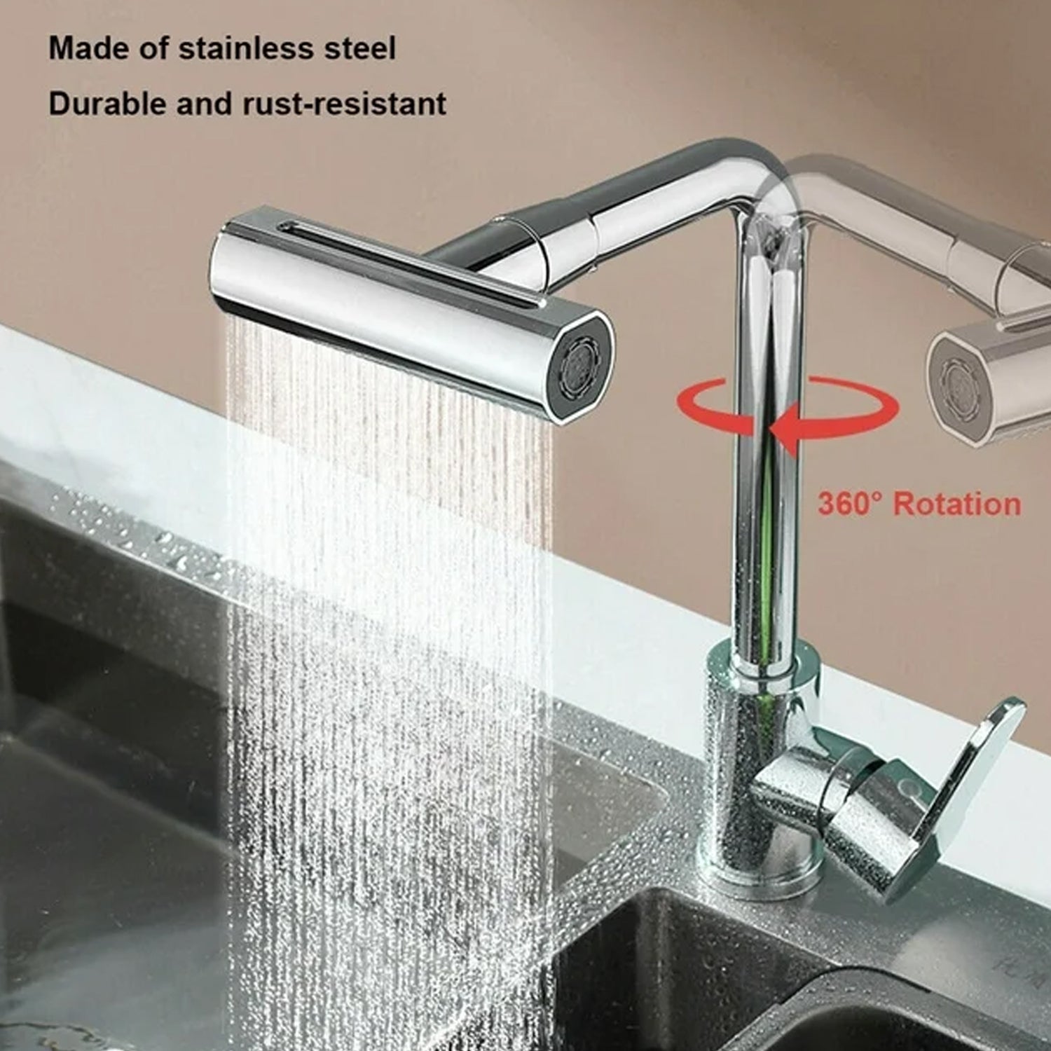4-in-1 Swivel Kitchen Faucet - 360°