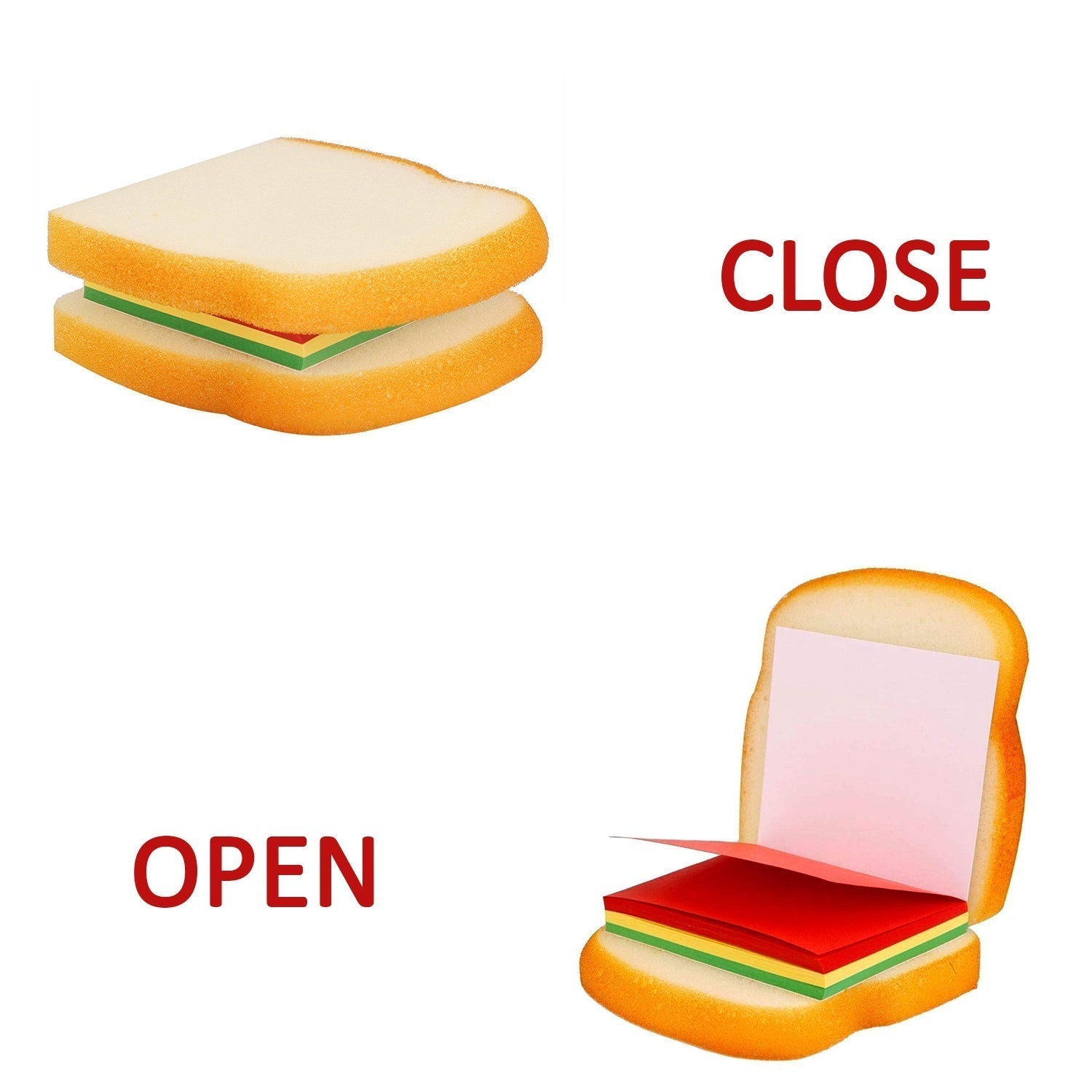 Sandwich-Shaped Multicolor Sticky Notes