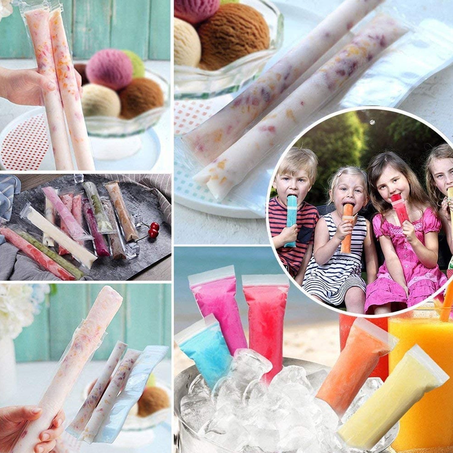 Manual Popsicle Maker with Reusable Molds