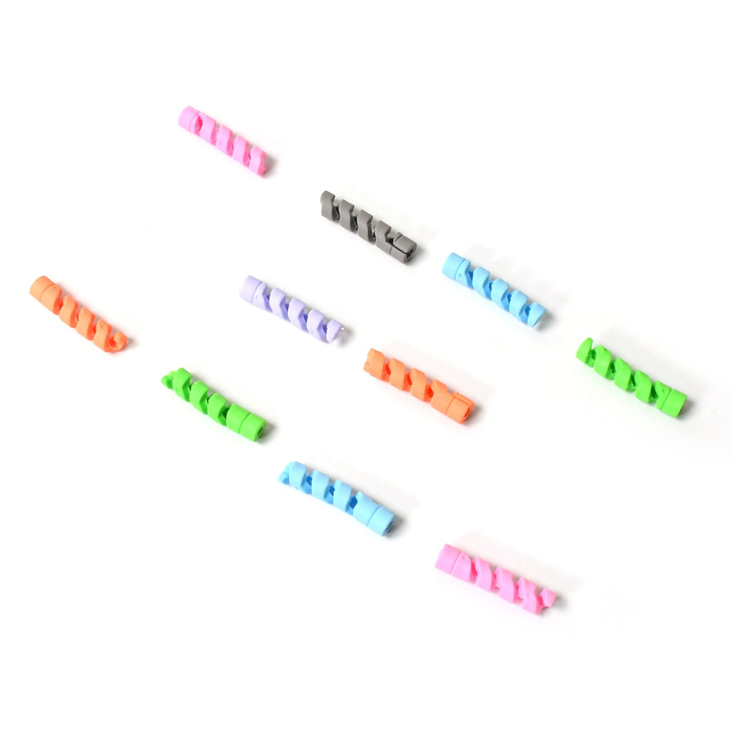 Spiral Cable Protector for Charging Cords - Pack of 10