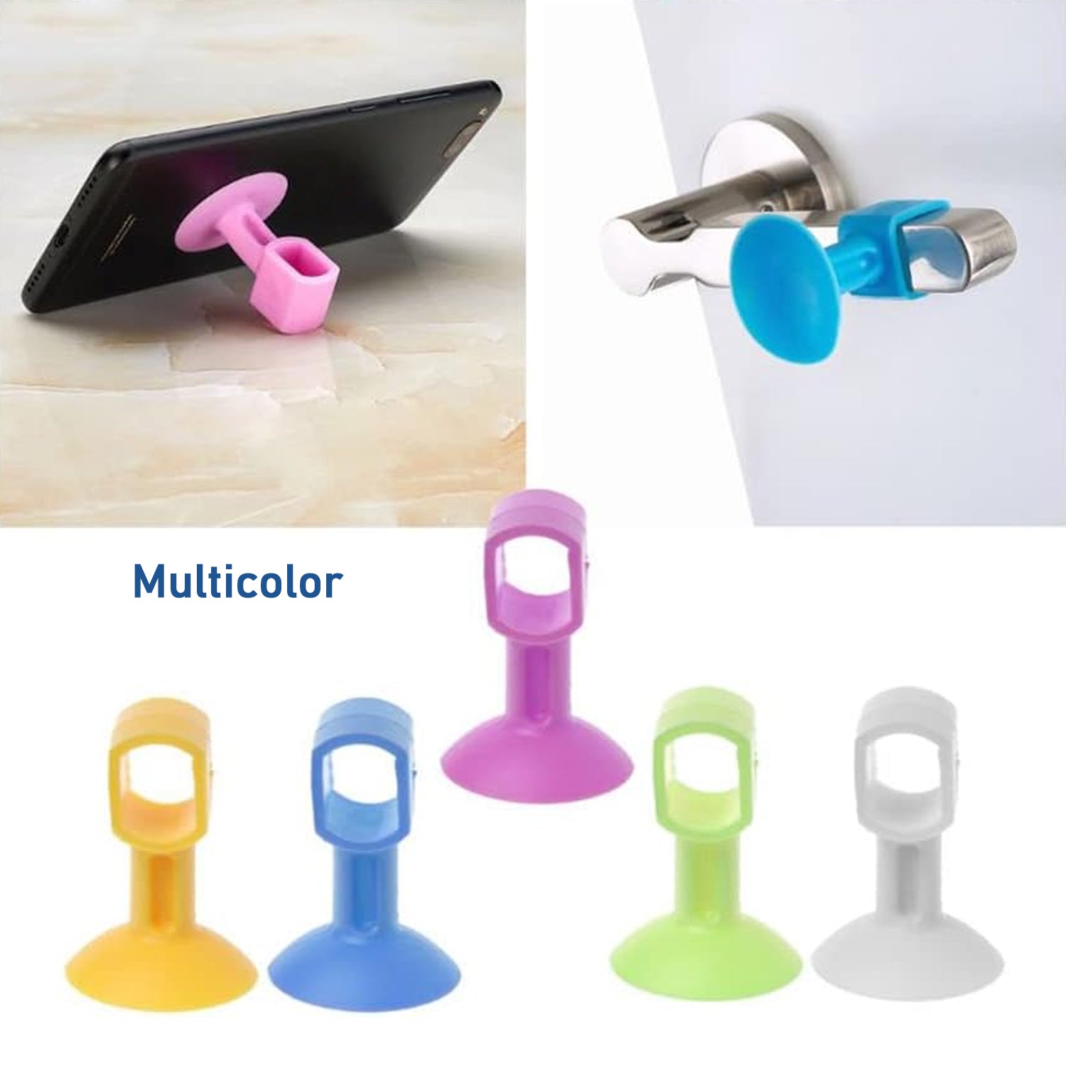 Self-Suction Silicone Door Stopper – 2 Pcs