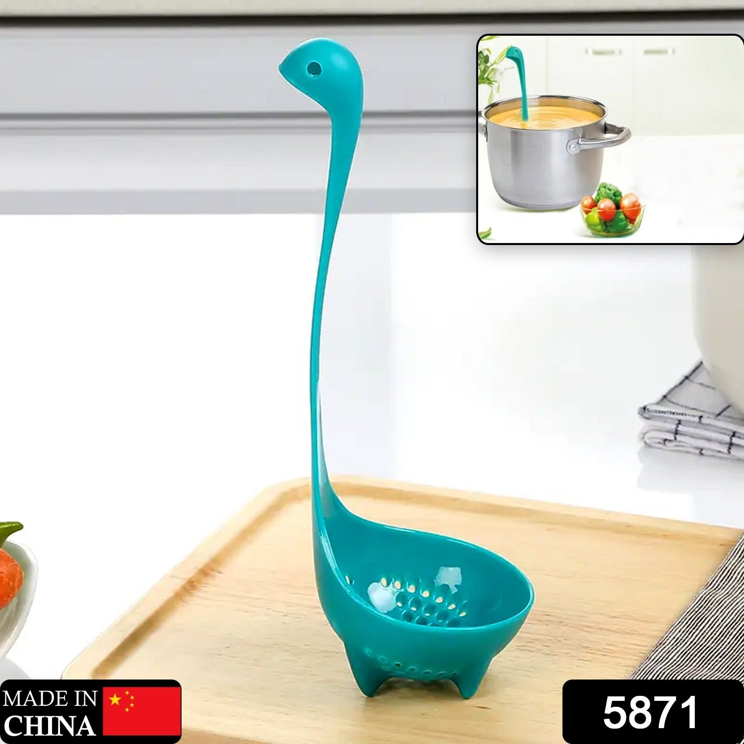 Heat-Resistant Non-Stick Strainer Ladle