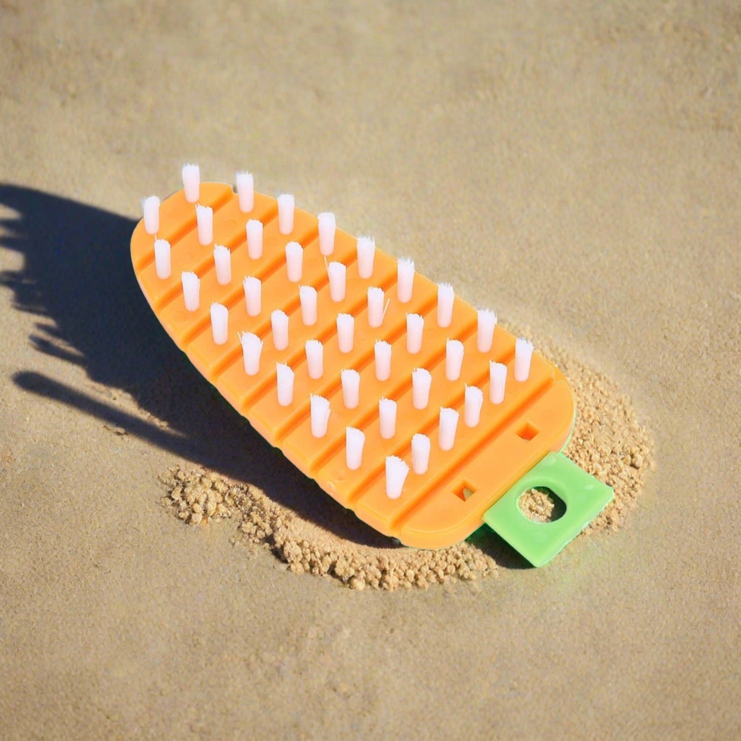 Carrot-Shaped Vegetable Scrub Brush