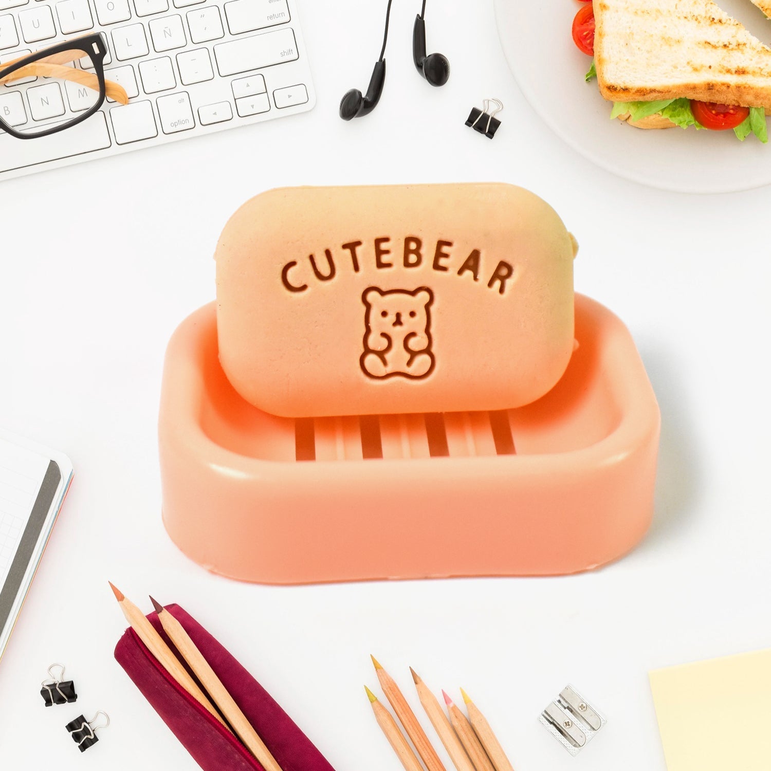 Soap-Shaped Eraser with Case