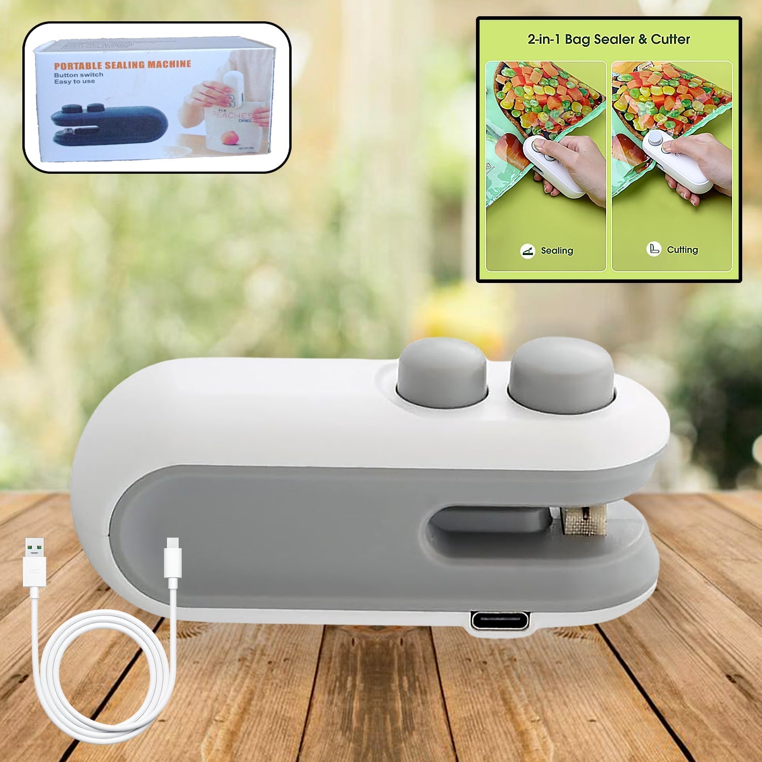 2-in-1 Mini Packet Sealer and Cutter