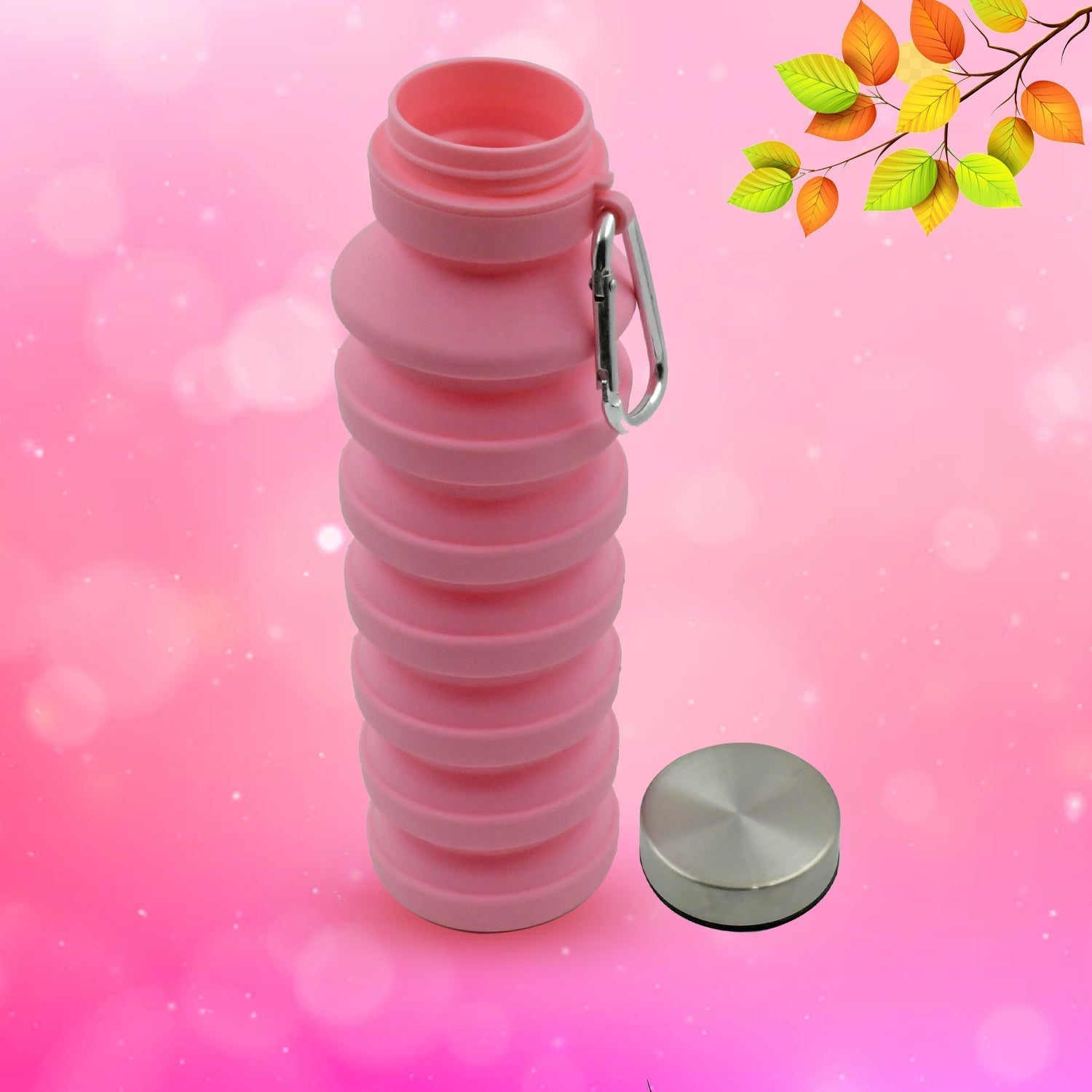 Silicone Foldable Sports Water Bottle