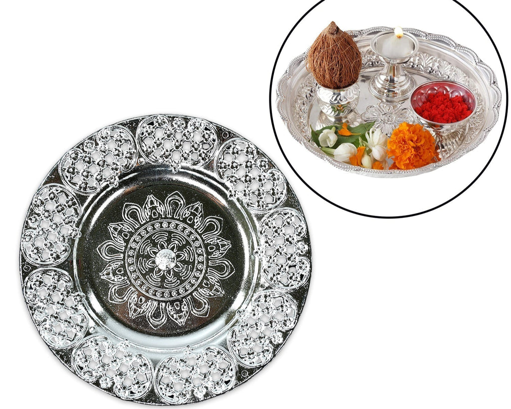 Elegant Pooja Thali with intricate design