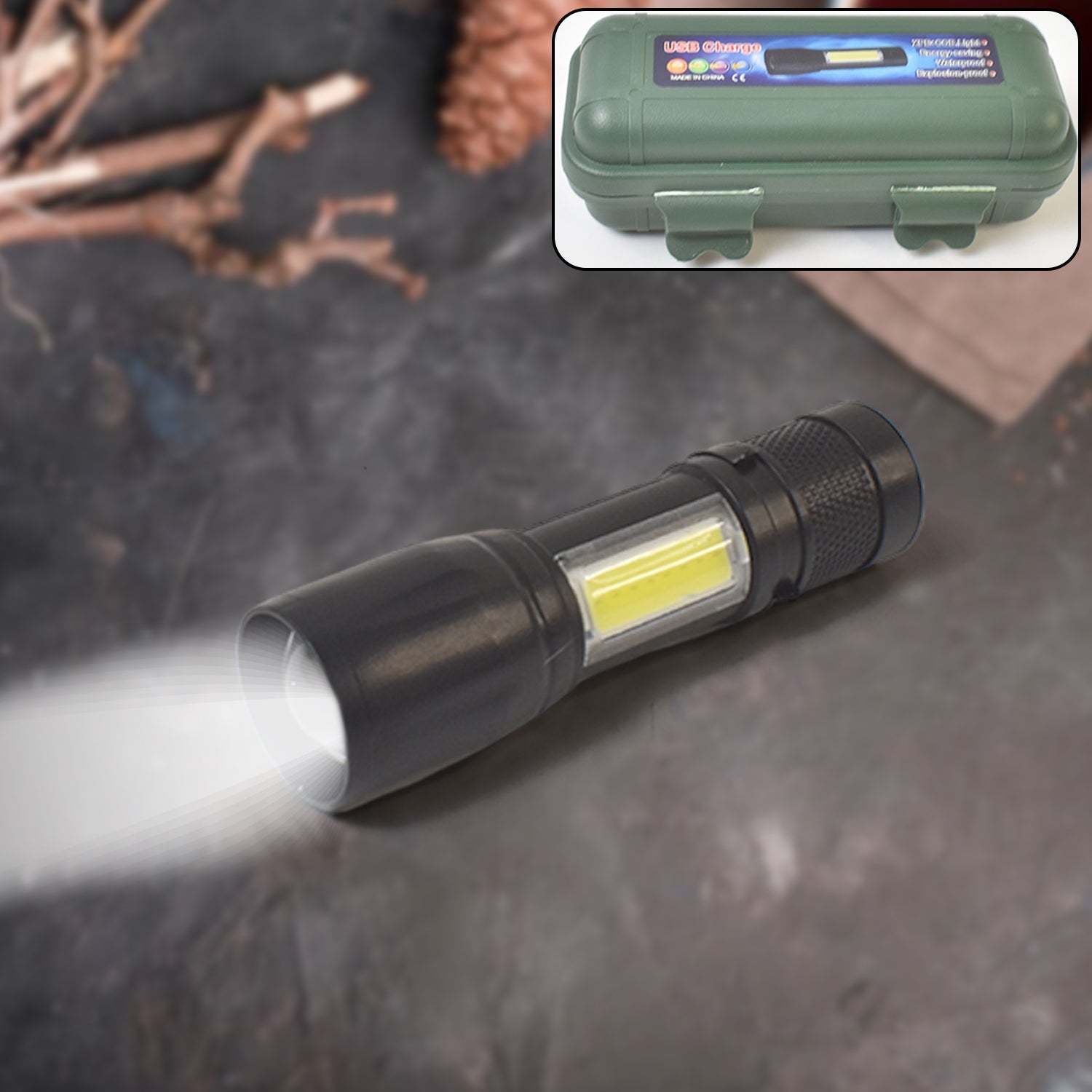Mini USB Rechargeable Flashlight