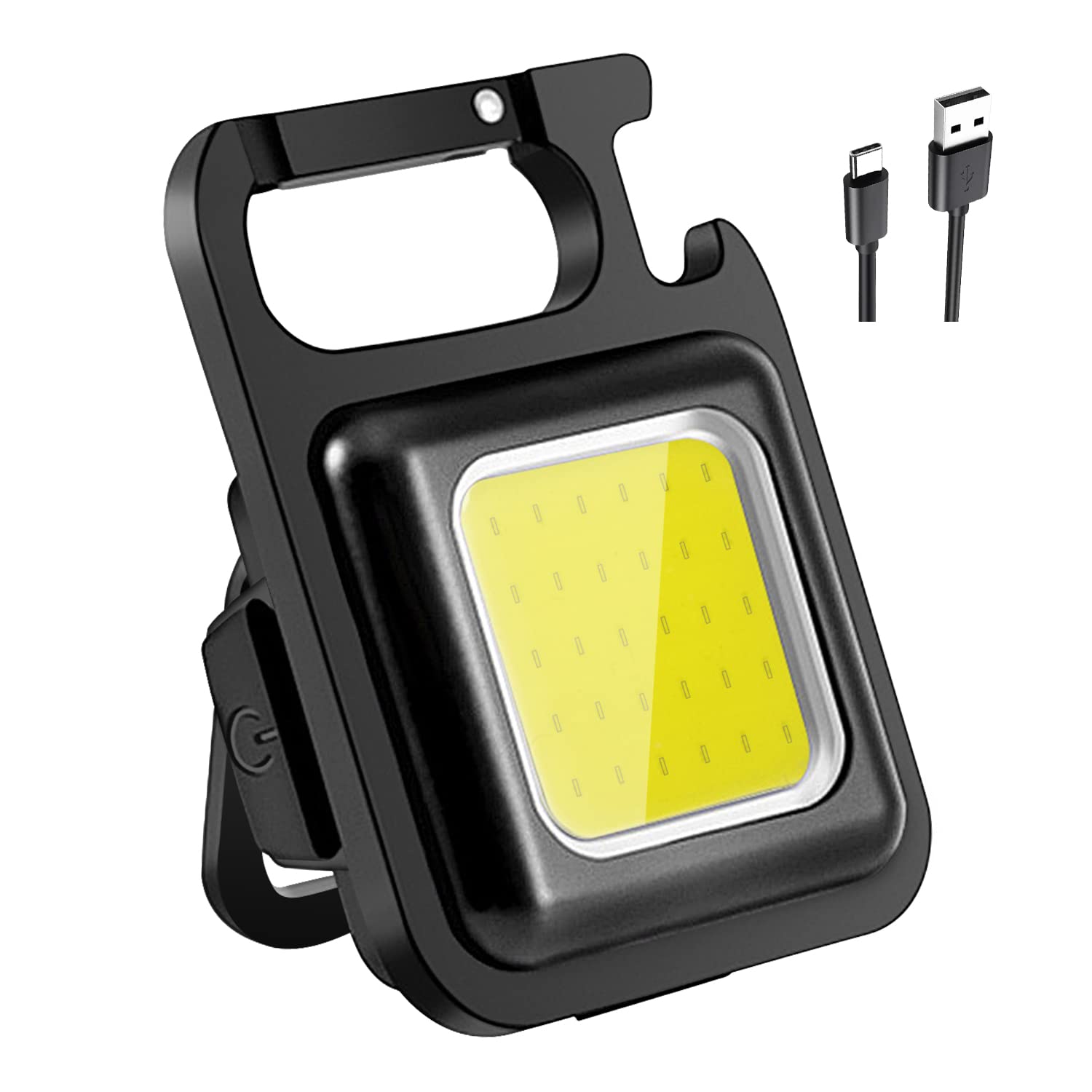 Mini Rechargeable Keychain Flashlight with Magnetic Base