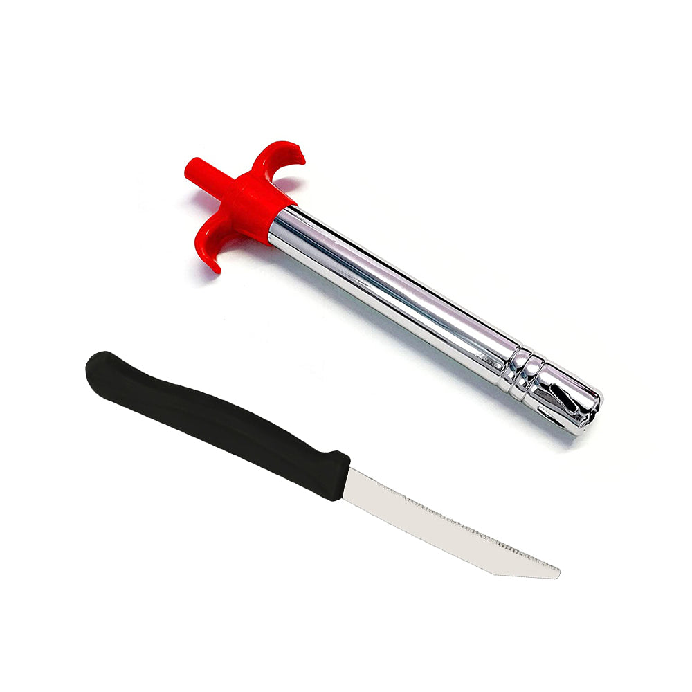 Stainless Steel Knife & Gas Lighter