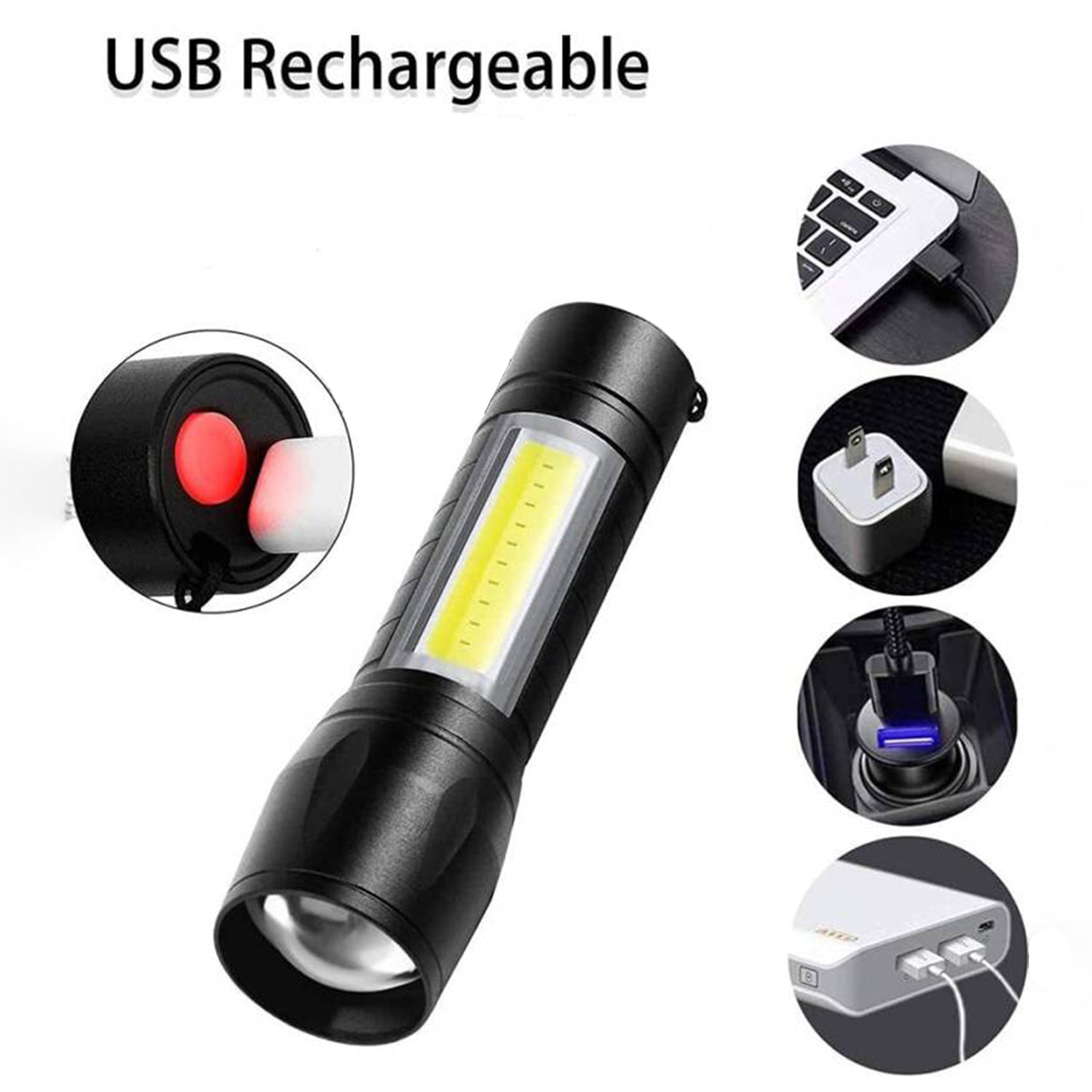 Mini USB Rechargeable Flashlight