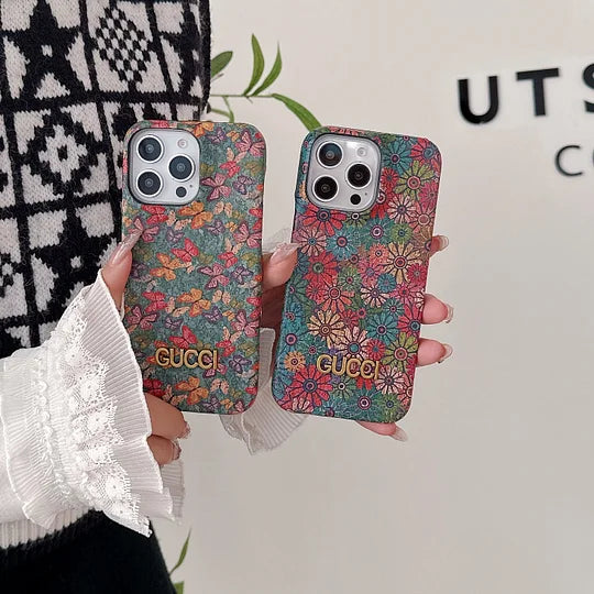 Gucci Luxe Floral Print iPhone Mobile Case