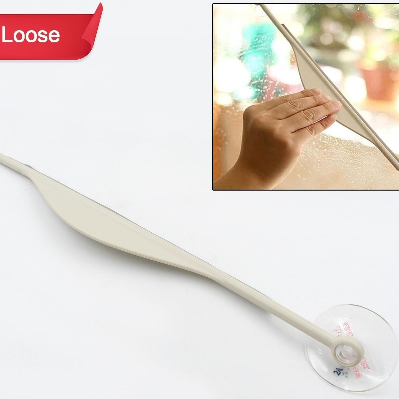 Squeegee with handle for easy shower and window cleaning