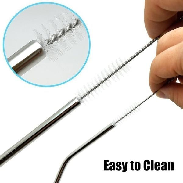 Stainless Steel Straw Set (4 Straws + 1 Brush)