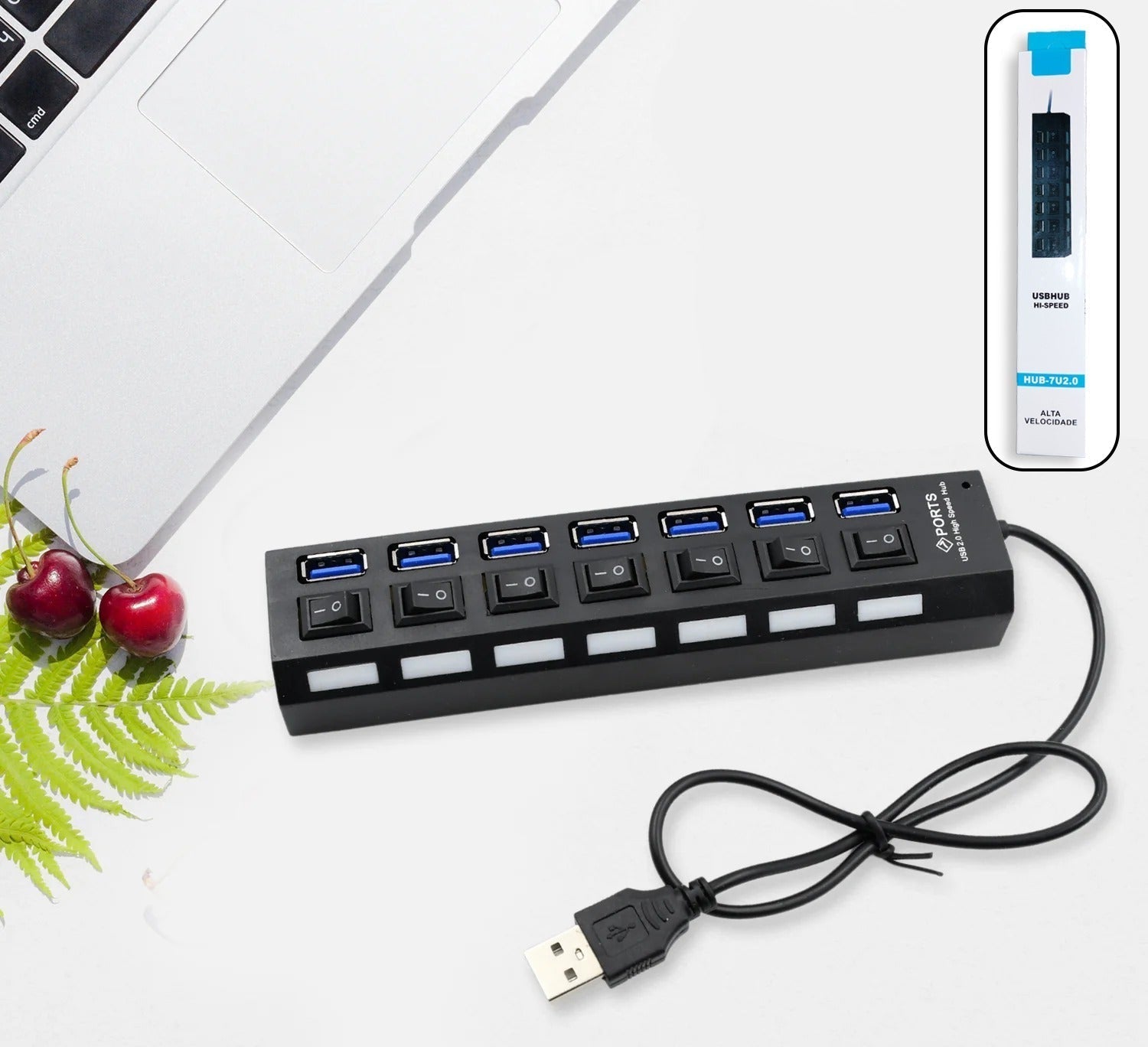 USB 2.0 splitter with individual port controls