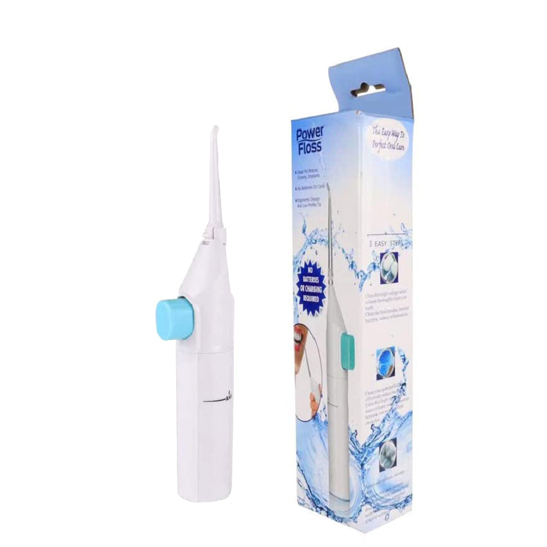 Portable water flosser for dental hygiene