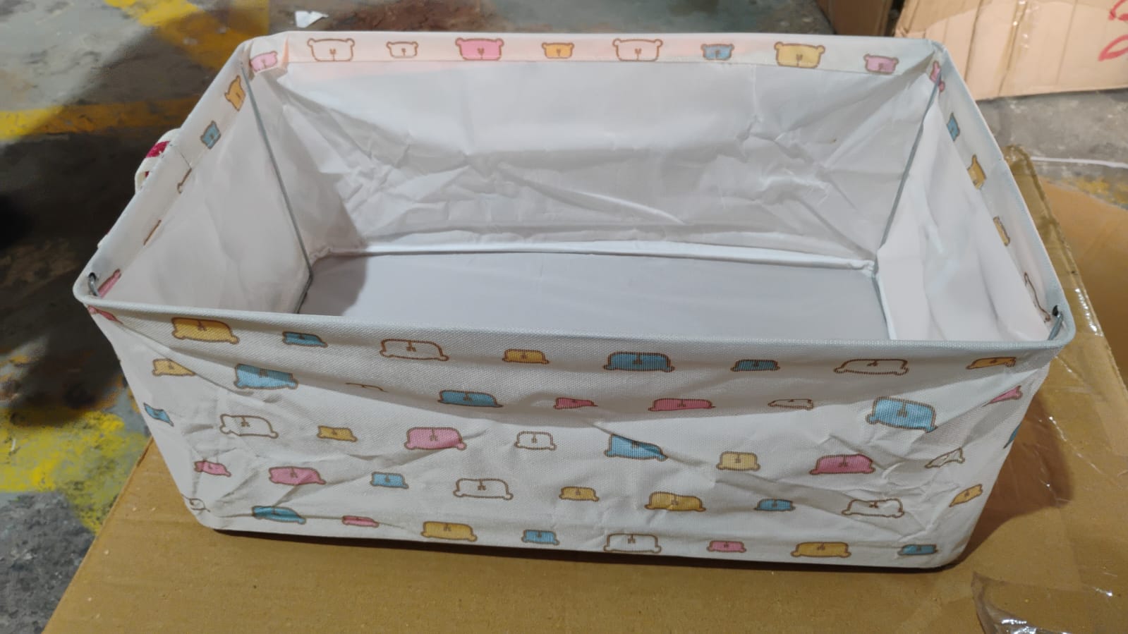 Foldable Cotton Linen Storage Basket