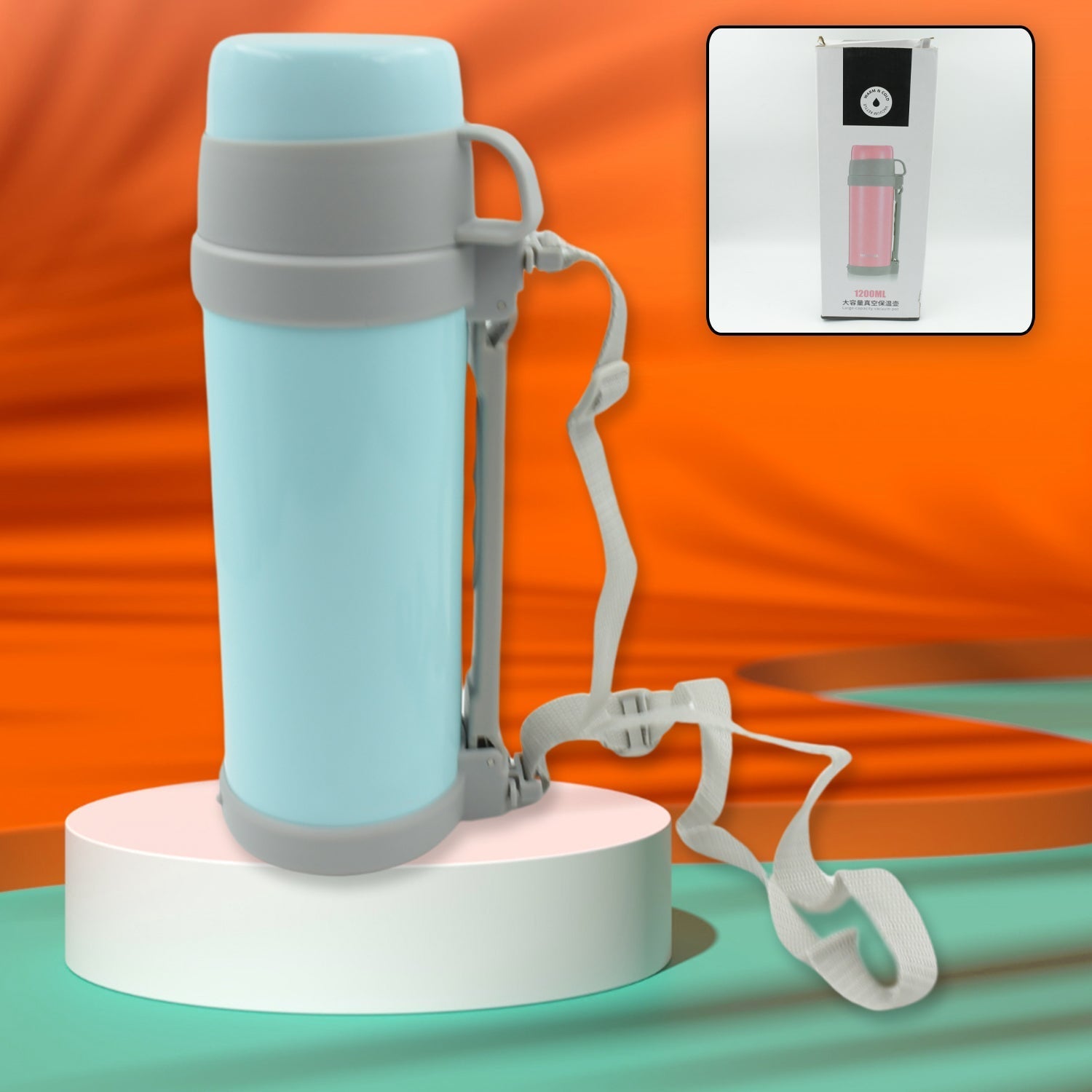 Stainless Steel Vacuum Thermos - 1200ml