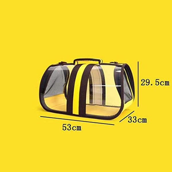 Transparent Foldable Carrier for Pets - Red