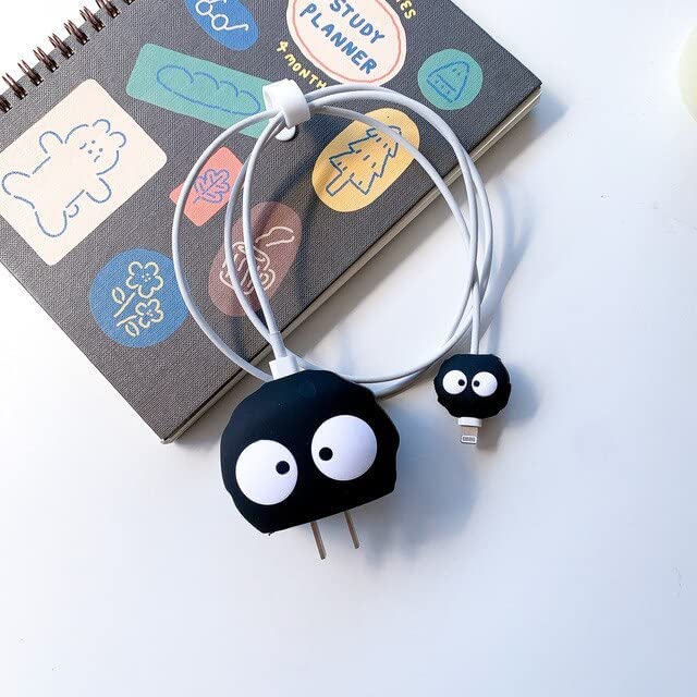 iPhone Charger Protector – Black Kitty