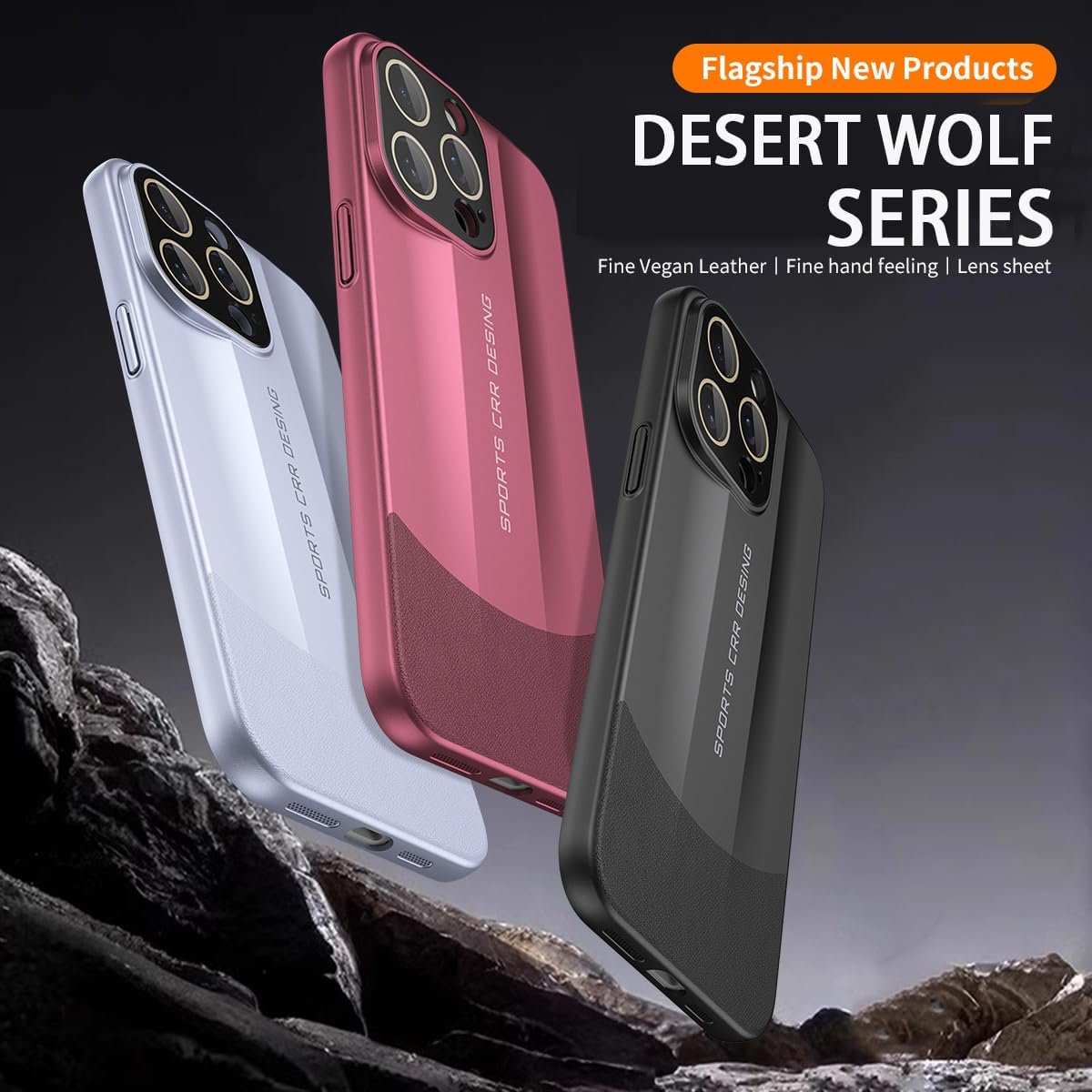 Desert Wolf Series - iPhone Mobile Case 'Oasis/Red/Black'