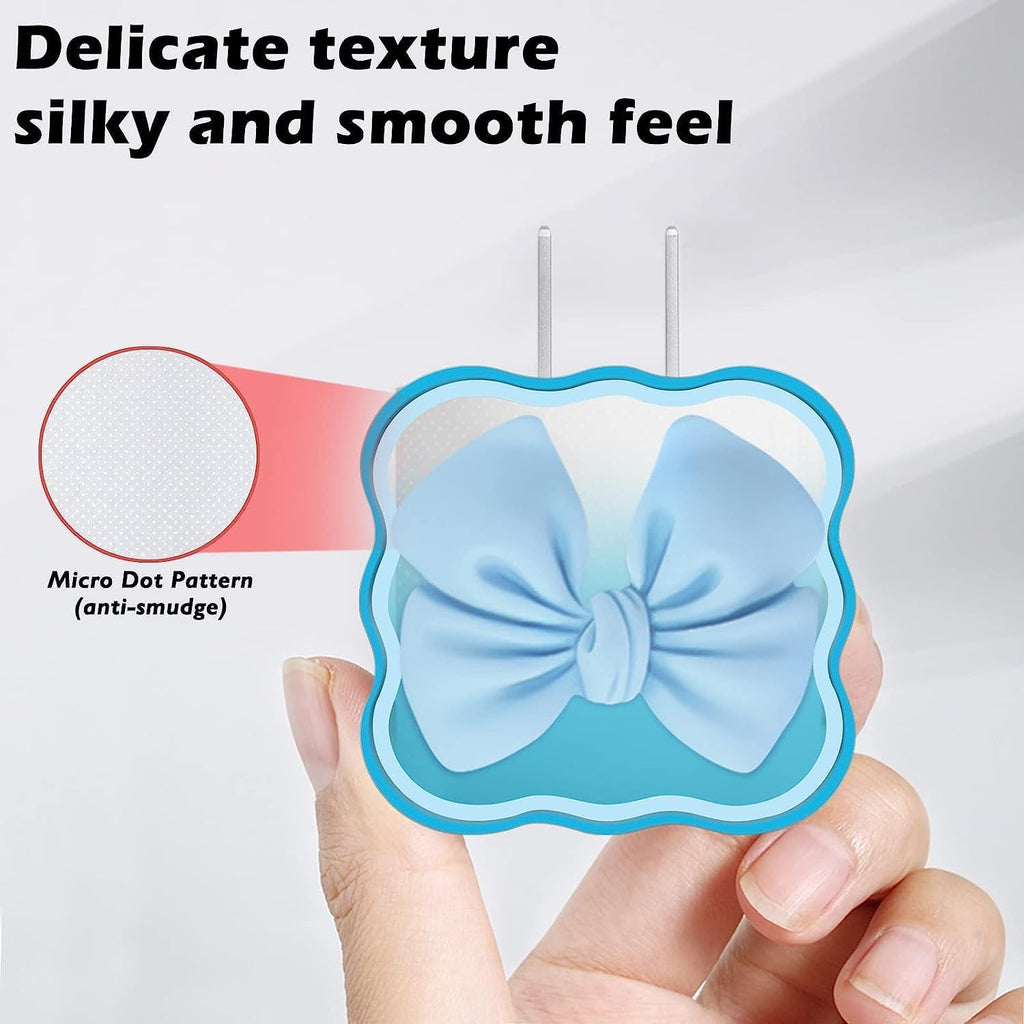 iPhone Charger Protector – Bella Bow 'Blue'