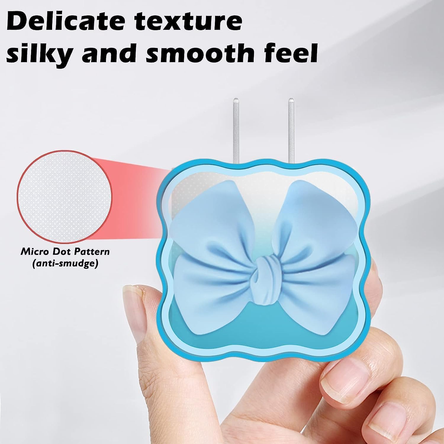 iPhone Charger Protector – Bella Bow 'Blue'