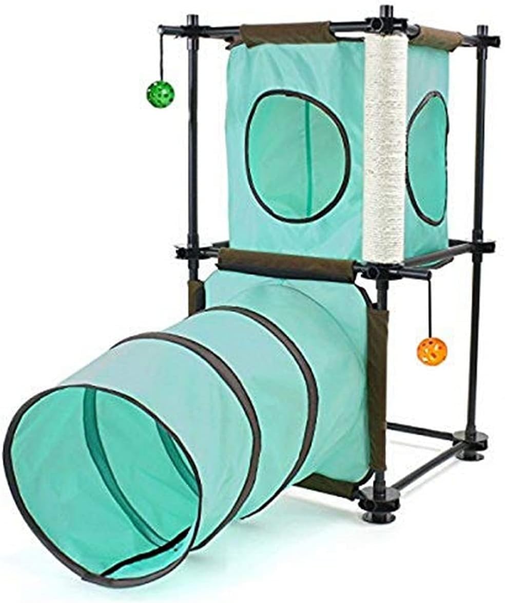 Foldable Cat Tunnel Toy with Bell