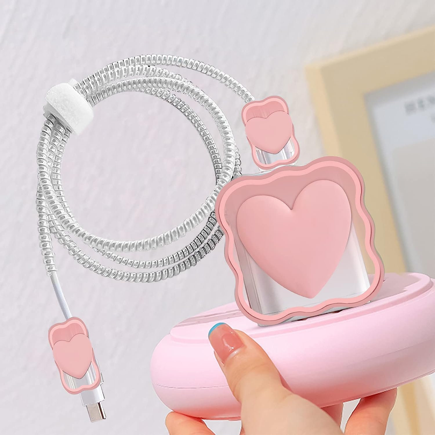 iPhone Charger Protector – Sweetheart Spark 'Pink'