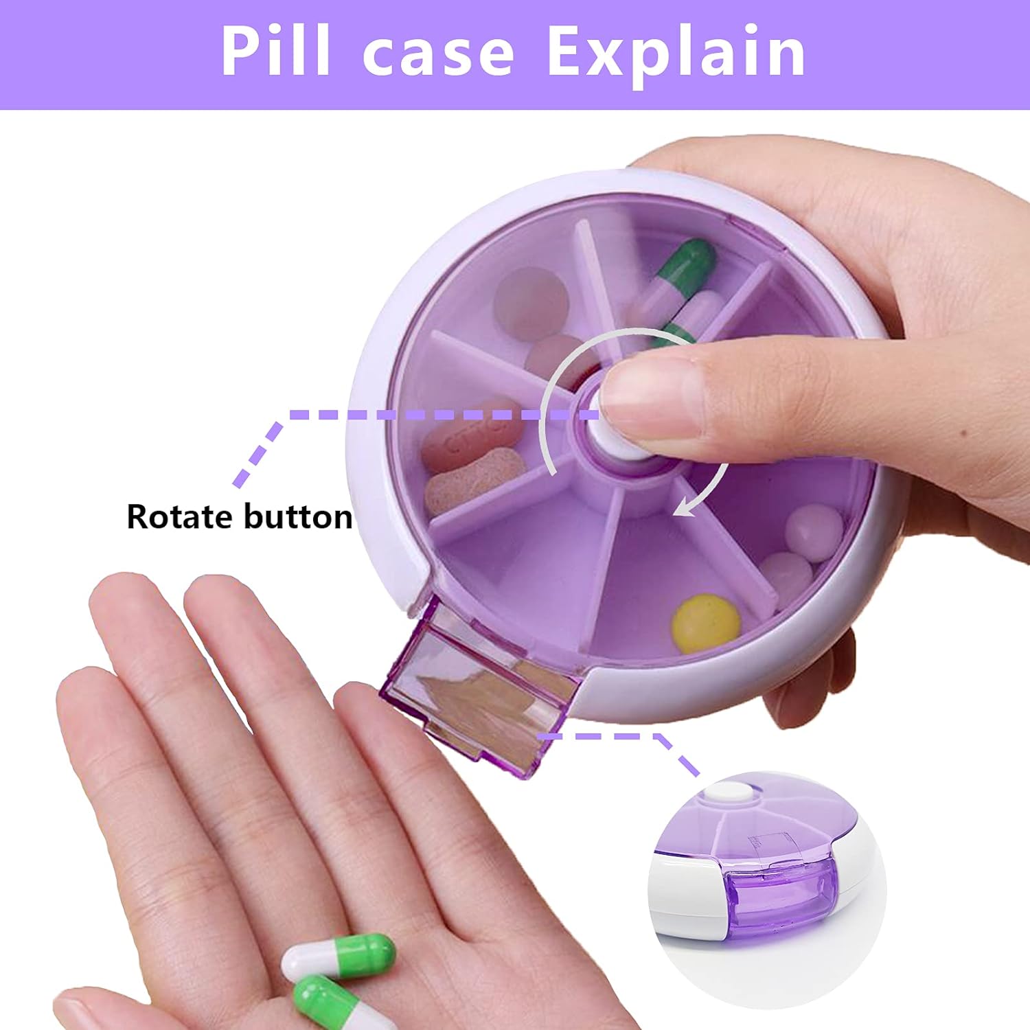 Portable 7-Day Pill Organizer
