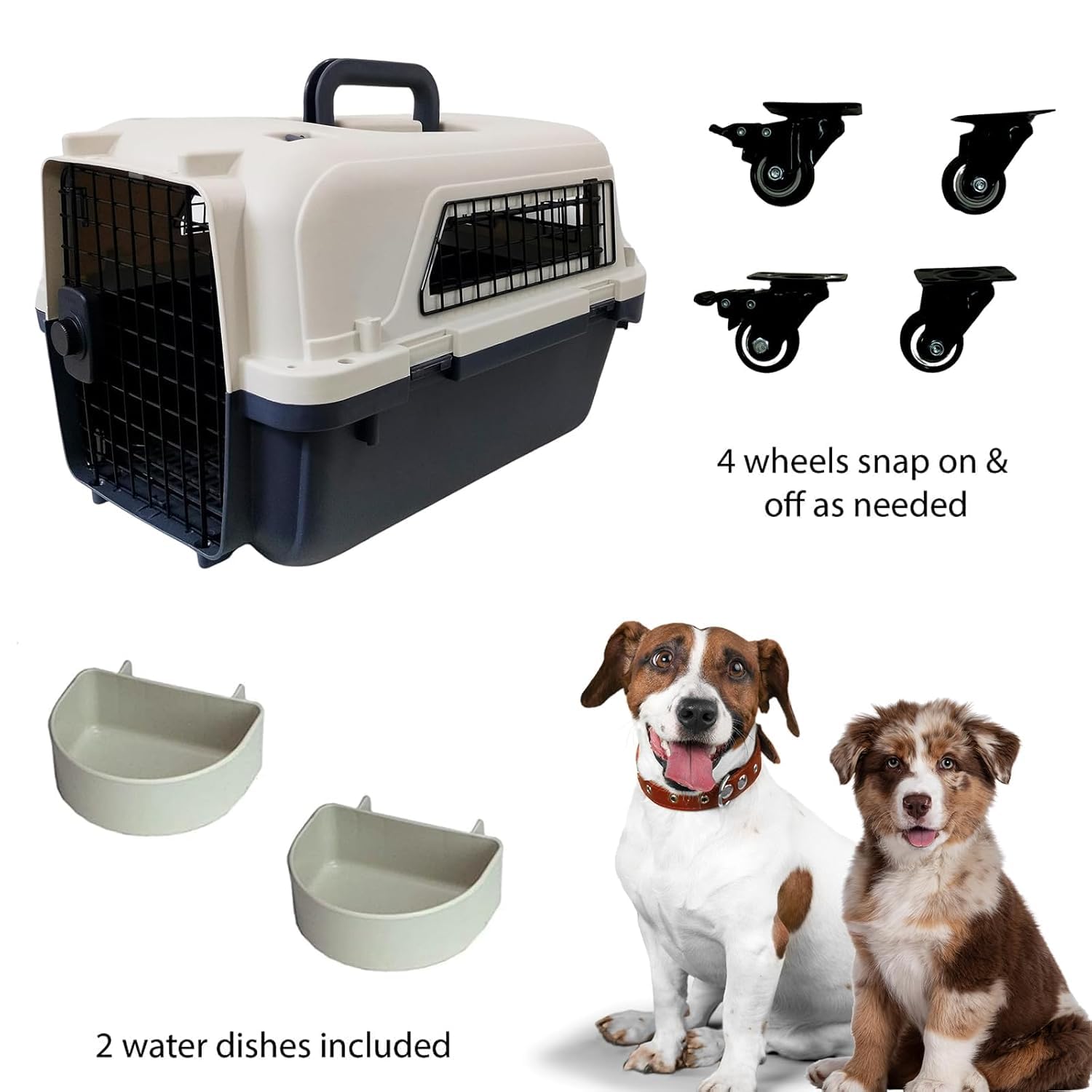 Cature Care™ Rolling Air-Ready Kennel with Wheels
