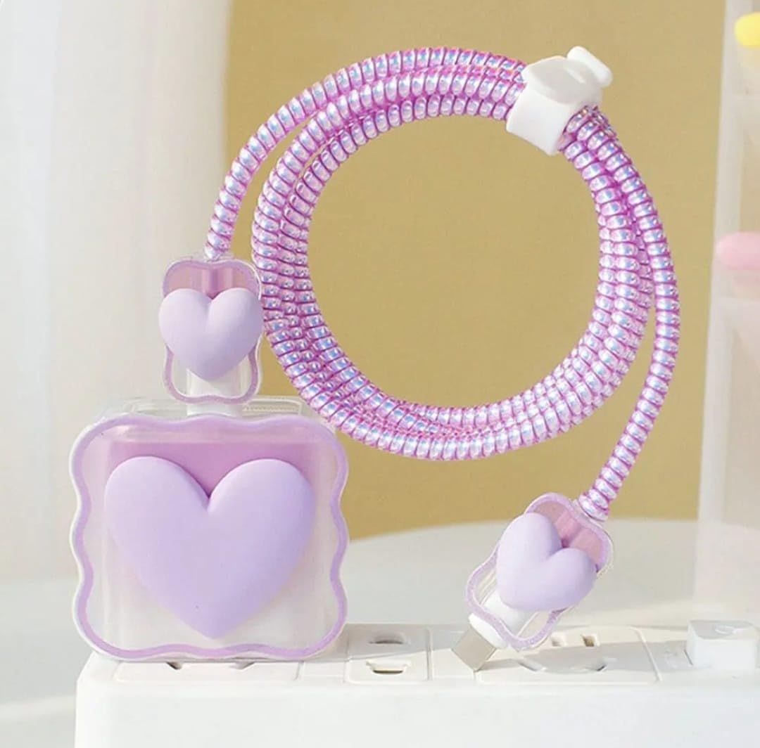 iPhone Charger Protector – Sweetheart Spark 'Purple'