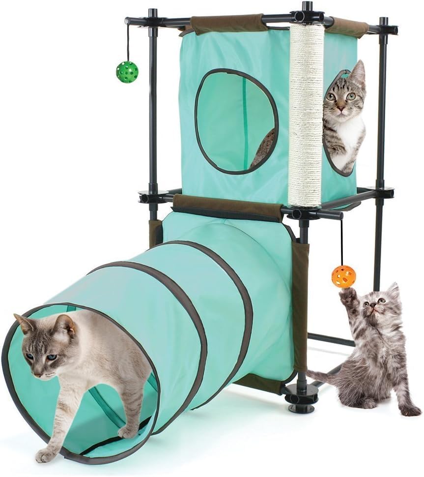 Foldable Cat Tunnel Toy with Bell